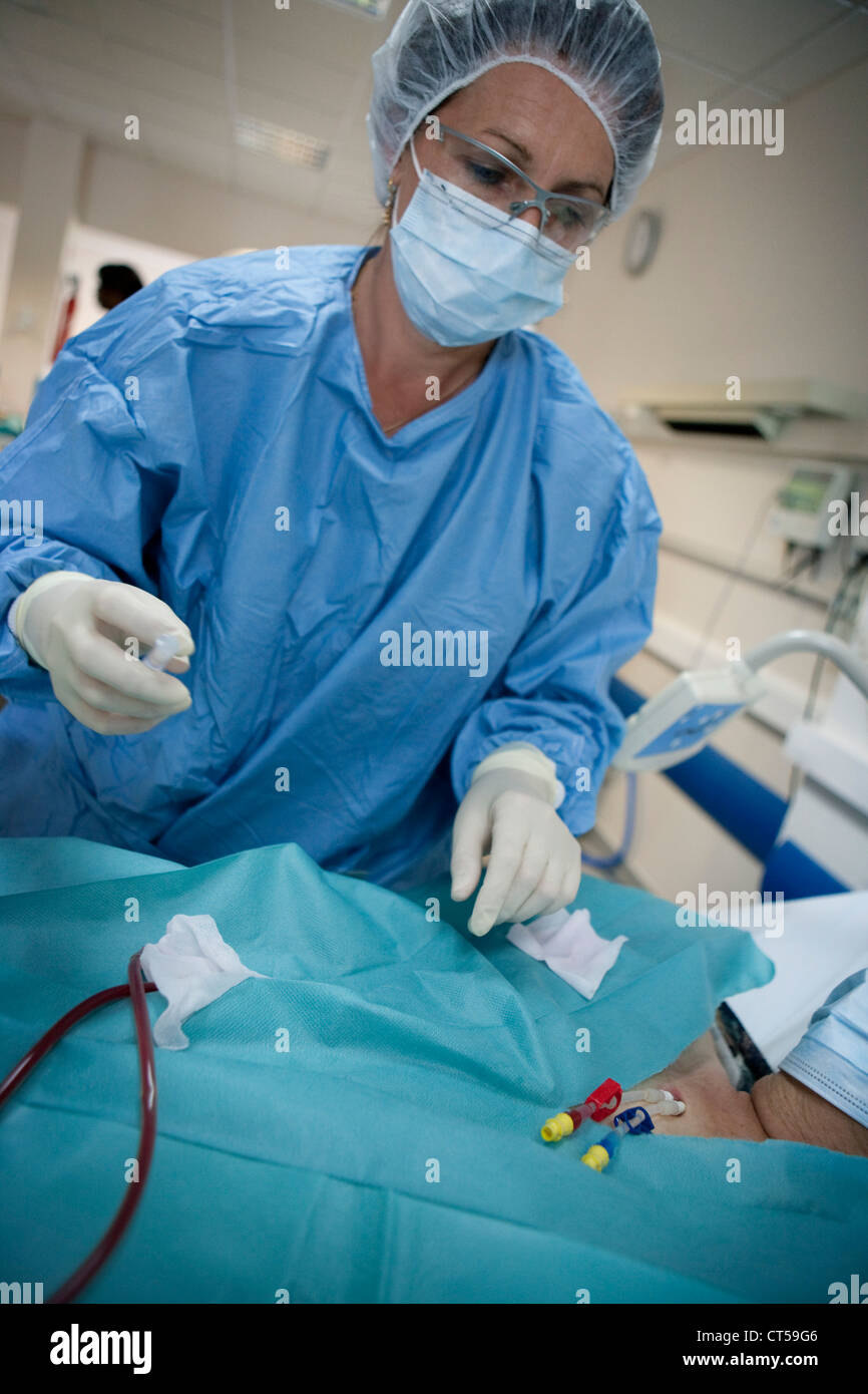 Cathéter veineux central Photo Stock Alamy