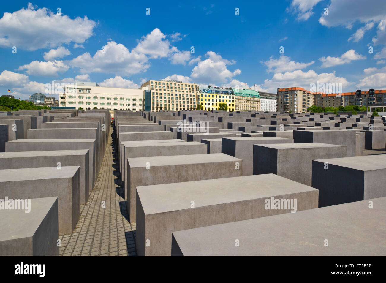 Mémorial aux Juifs assassinés d'Europe ou le mémorial de l'Holocauste l'Ebert Strasse Berlin Gremany eu Europe Banque D'Images