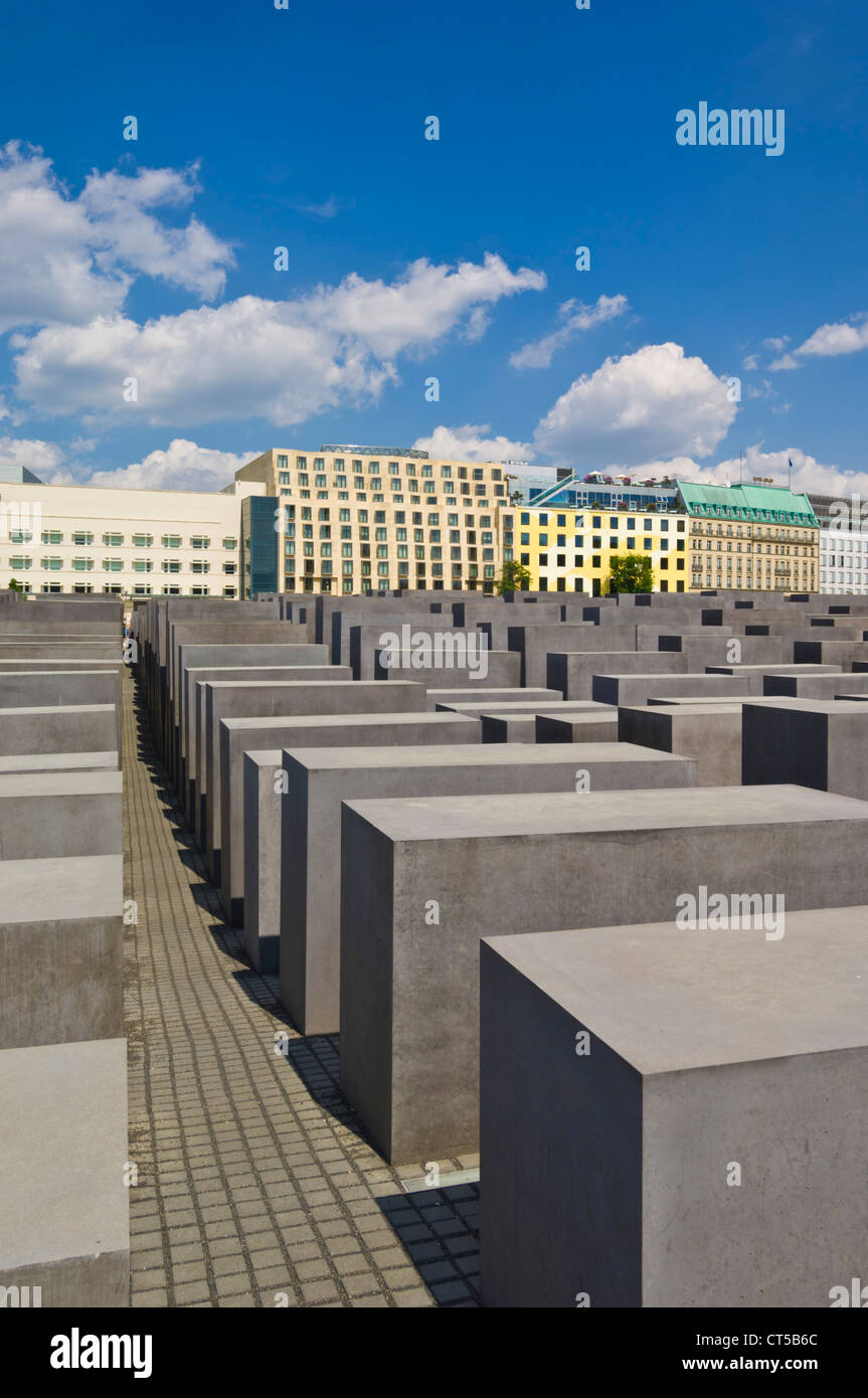 Mémorial aux Juifs assassinés d'Europe ou le mémorial de l'Holocauste l'Ebert Strasse Berlin Gremany eu Europe Banque D'Images