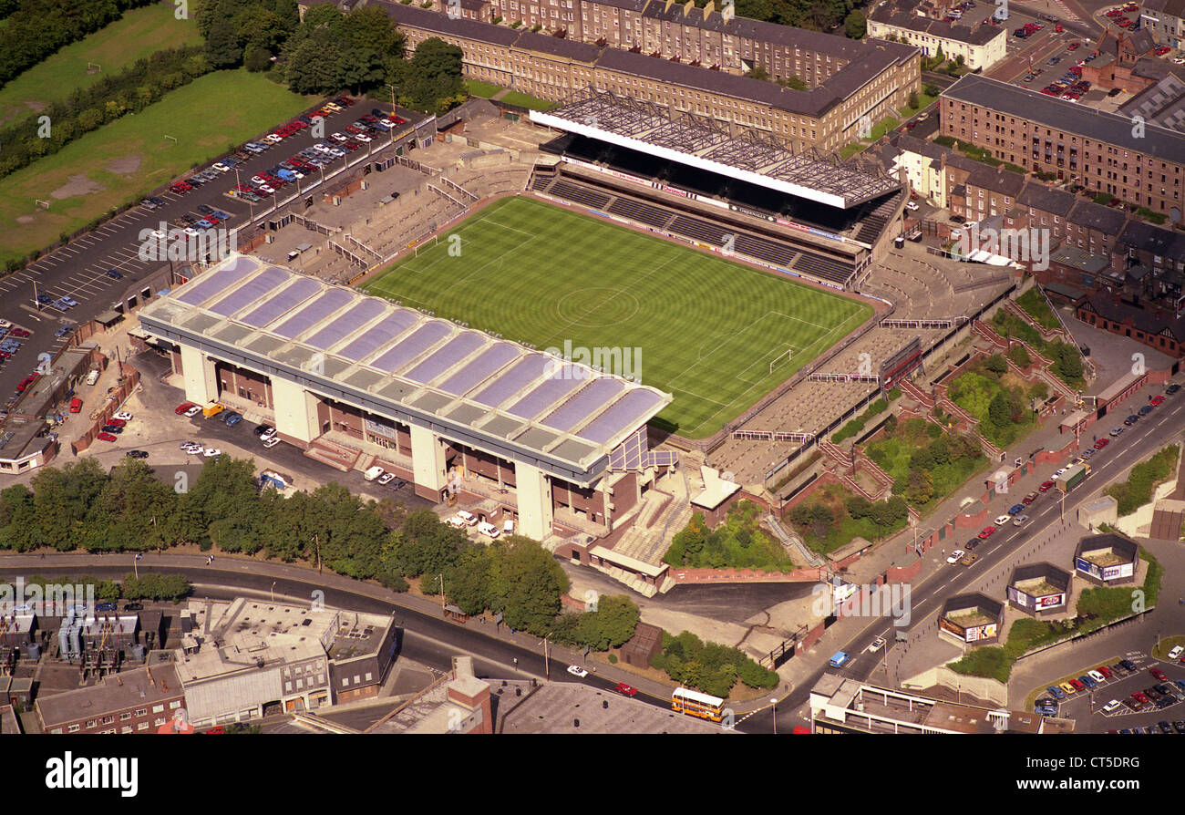 Vue aérienne de Newcastle United St James Park prises en 1988 Banque D'Images