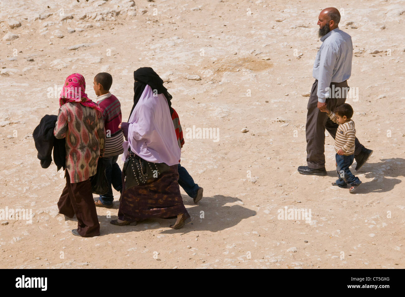 Homme et femme et enfants Le Caire Egypte Banque D'Images