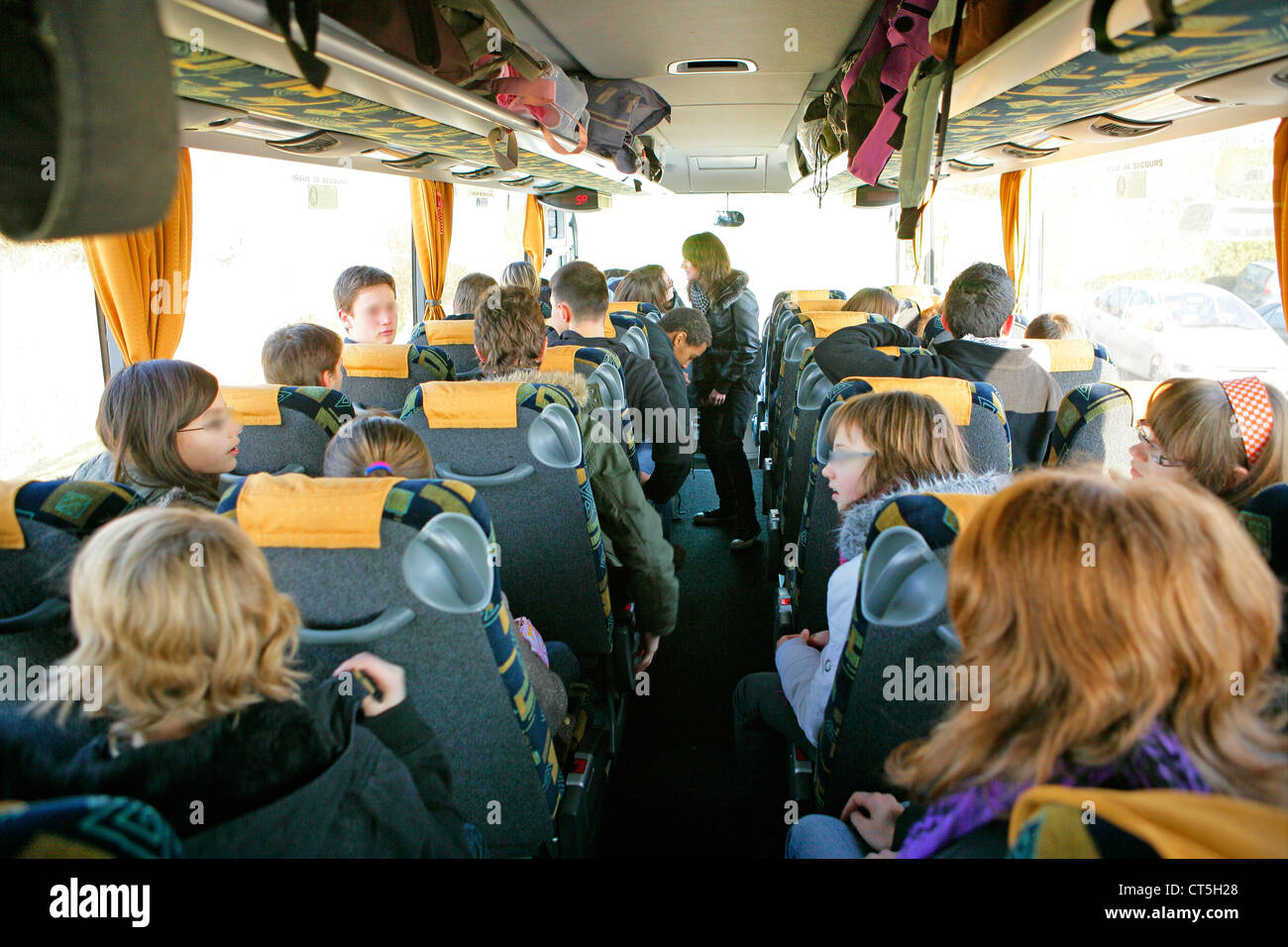 AUTOBUS SCOLAIRE Banque D'Images