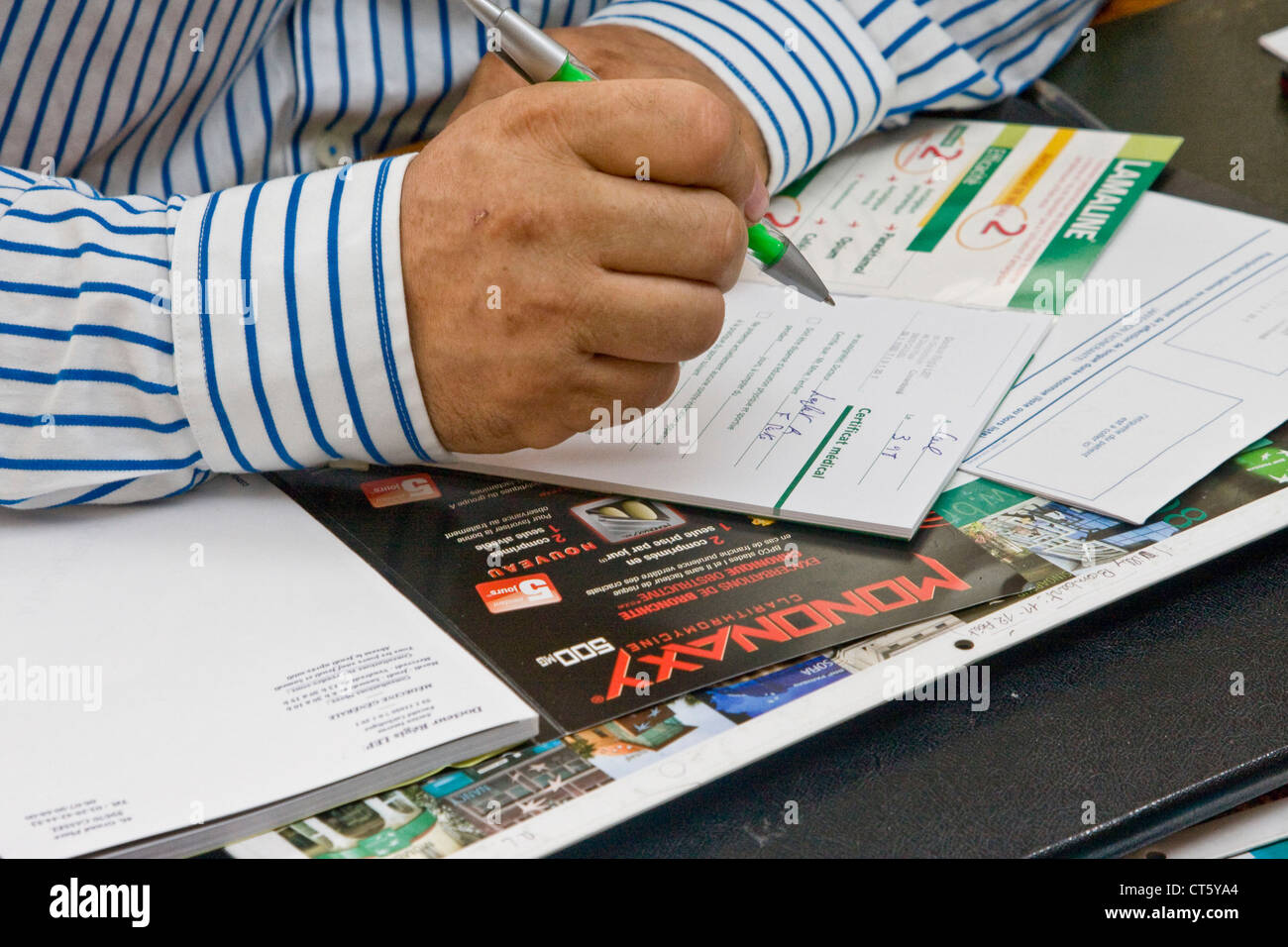 Certificat médical Banque D'Images