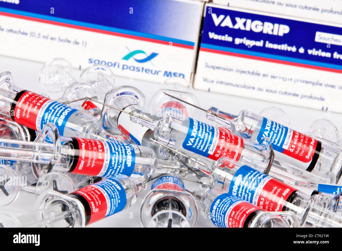 Le vaccin contre la grippe Banque D'Images