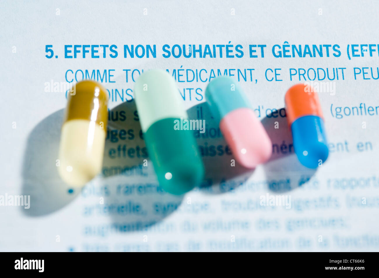 Effets secondaires des médicaments Banque D'Images