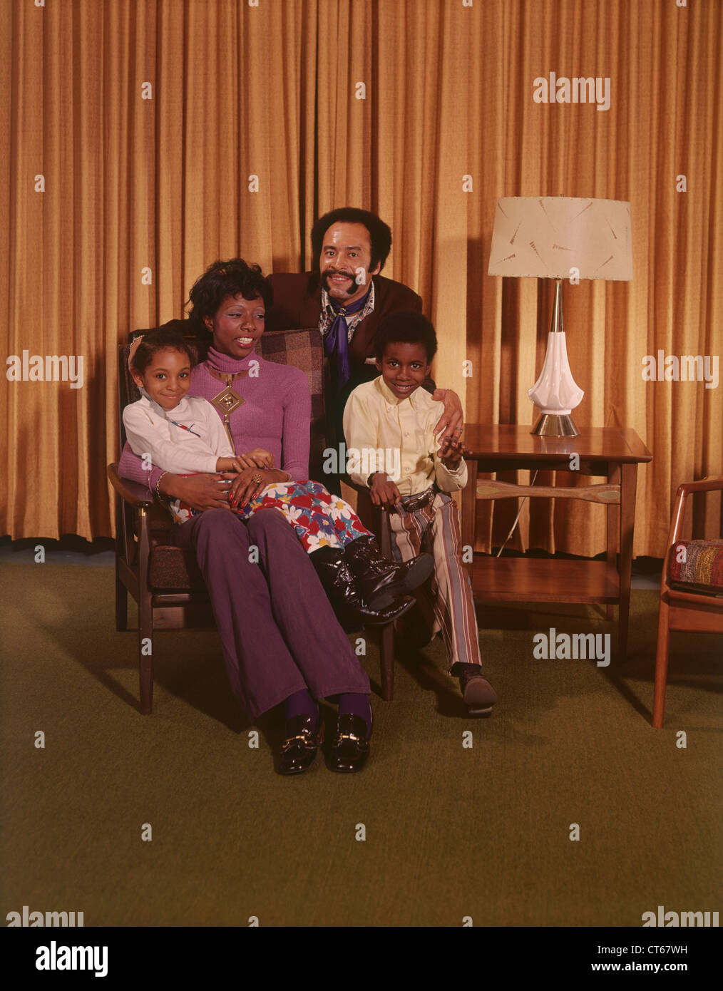 Portrait de parents avec enfants Banque D'Images