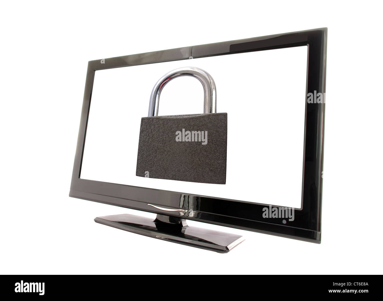 Résumé photo de l'écran avec verrouillage à l'intérieur, de la sécurité concept Banque D'Images