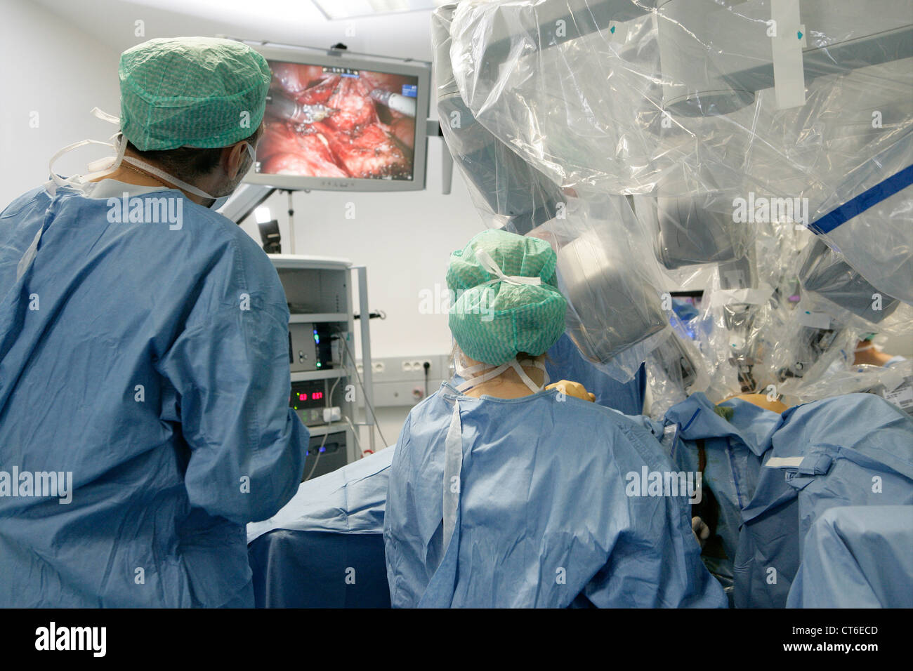 La chirurgie assistée par robot Banque D'Images