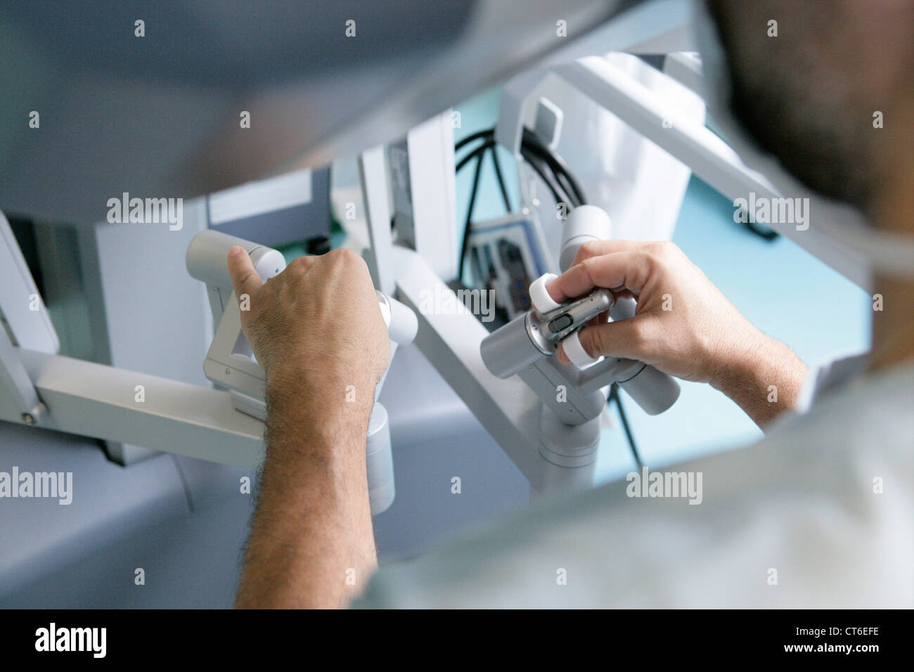 La chirurgie assistée par robot Banque D'Images