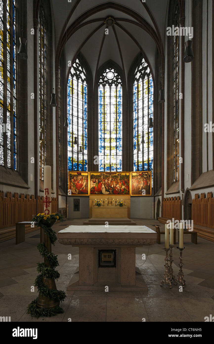 Chorraum von Derick Baegert autel mit der Probsteikirche en Saint Jean Baptiste à Dortmund, Ruhr, Allemagne Banque D'Images