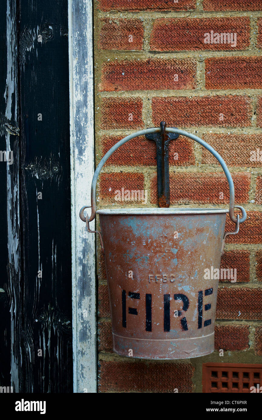 Vintage fire Bucket Banque D'Images