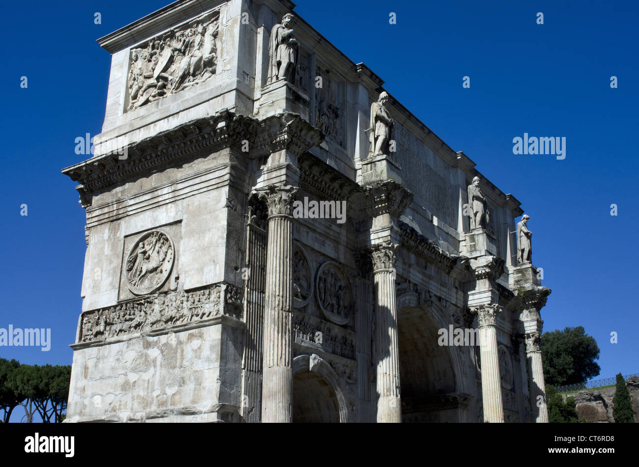 Arc de Constantin, un arc de triomphe à Rome, Italie Banque D'Images