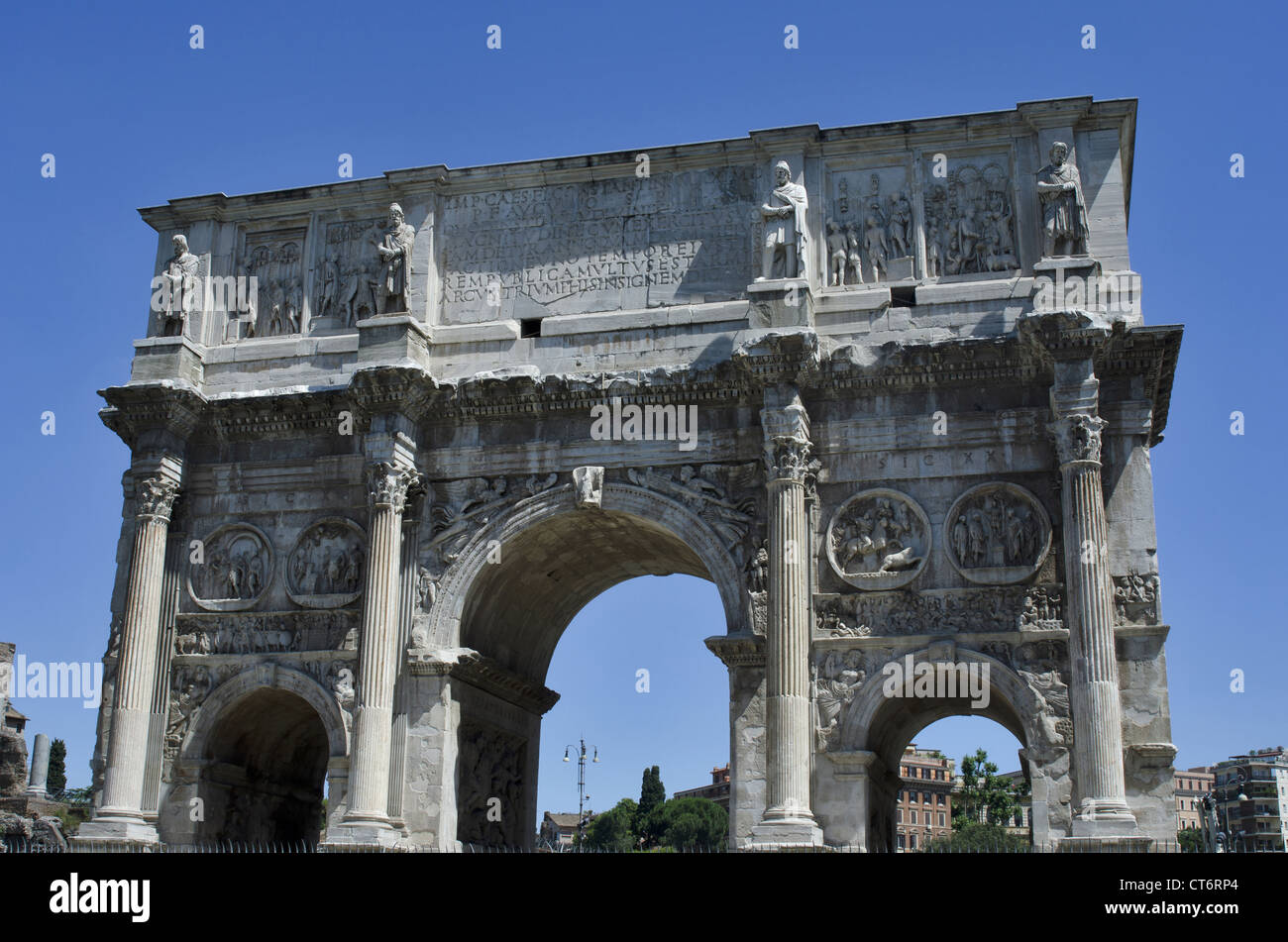 Arc de Constantin, un arc de triomphe à Rome, Italie Banque D'Images