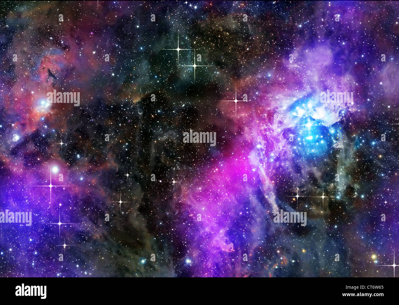 Grande image d'étoiles en profondeur ou l'espace Banque D'Images