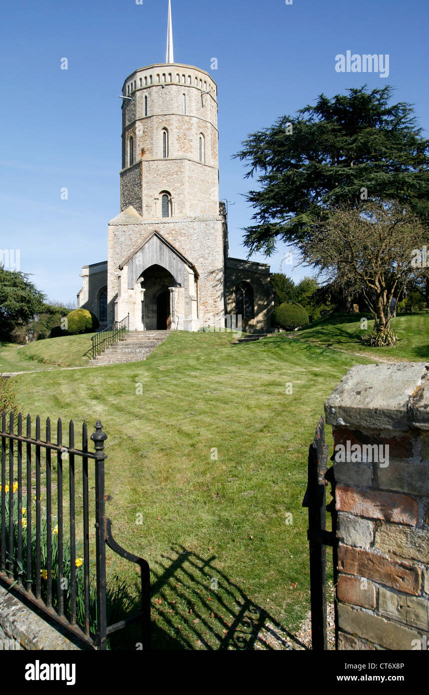 L'église St Mary vierge avant Cambridgeshire England UK Swaffham Banque D'Images