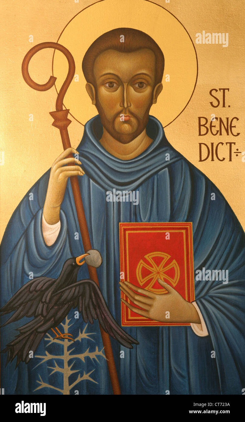 Saint Benoît de Nursie Banque D'Images