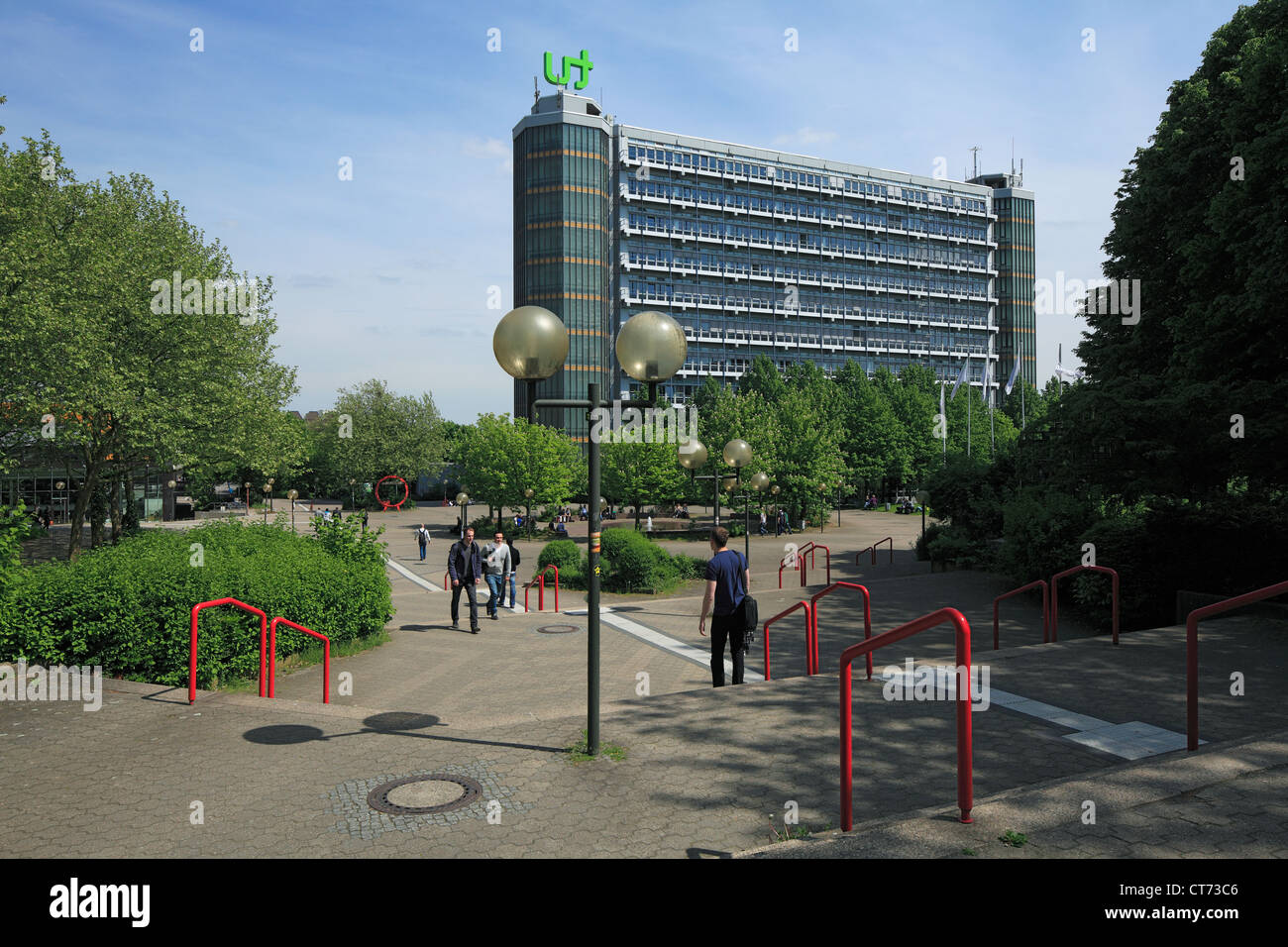 Technische Universität Dortmund, Martin-Schmeisser Mathetower-Platz und, Dortmund, Ruhr, Allemagne Banque D'Images