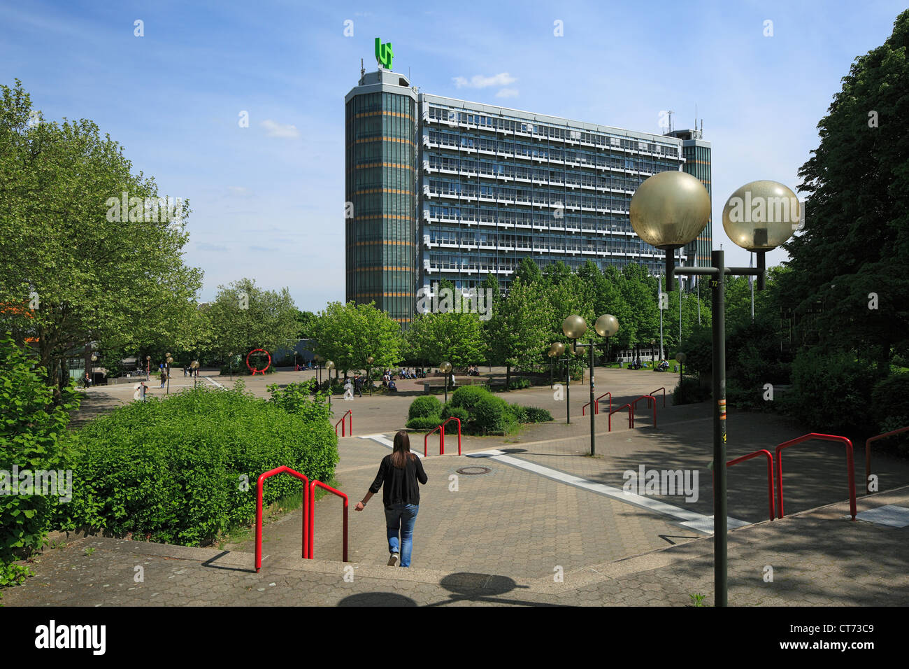 Technische Universität Dortmund, Martin-Schmeisser Mathetower-Platz und, Dortmund, Ruhr, Allemagne Banque D'Images