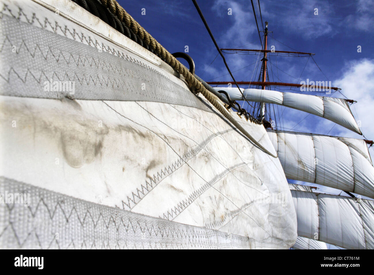 Voiles, équipement de navire Banque D'Images