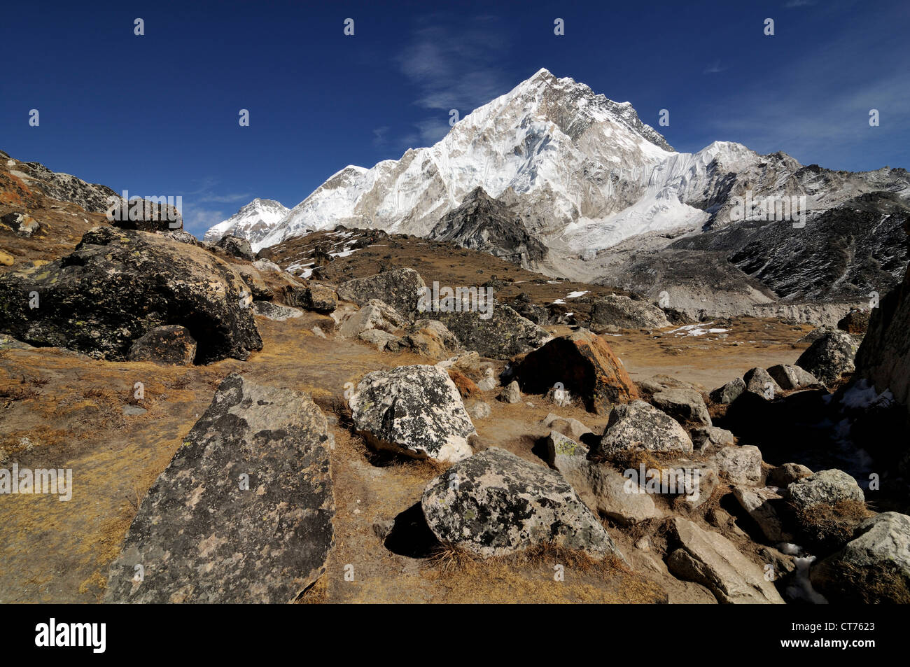 Paysage de montagne au Népal Banque D'Images