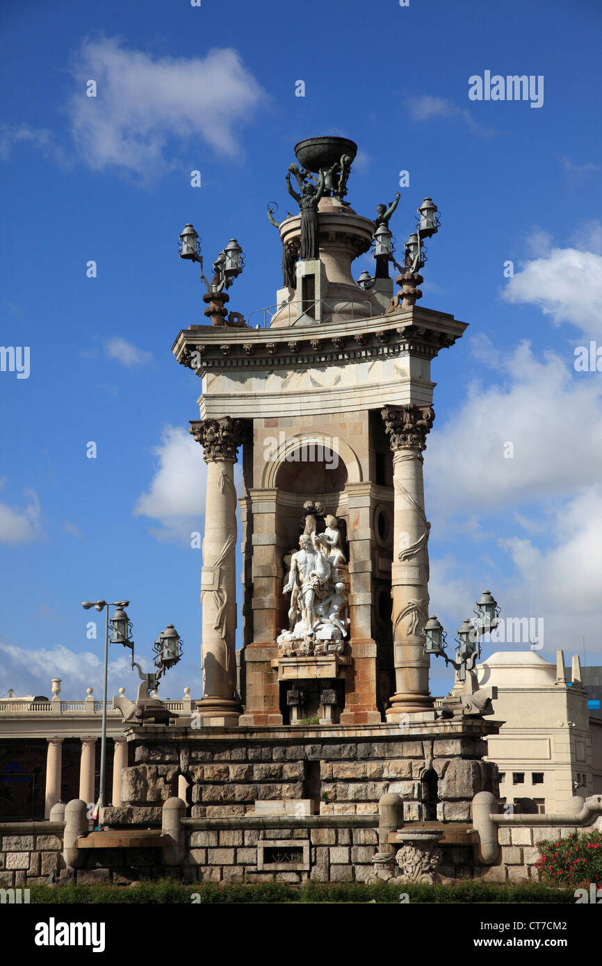 Espagne, Catalogne, Barcelone, Plaça d'Espanya, Banque D'Images