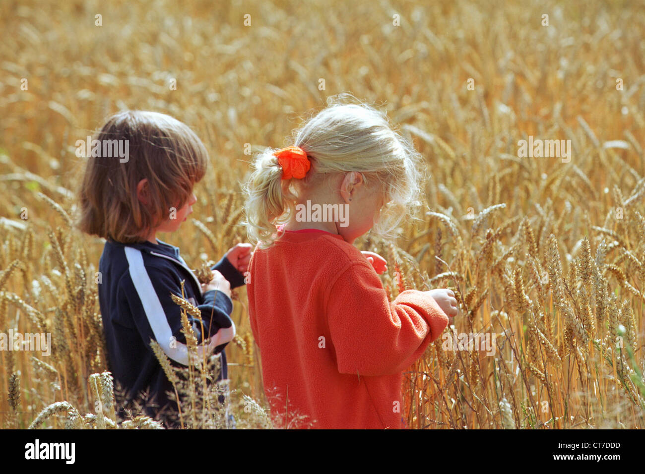 Les enfants explorent leur environnement Banque D'Images