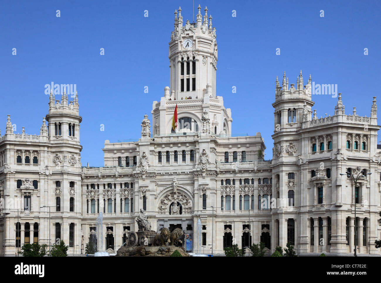 Espagne, Madrid, Plaza de Cibeles, Mairie, Hôtel de Ville, Banque D'Images