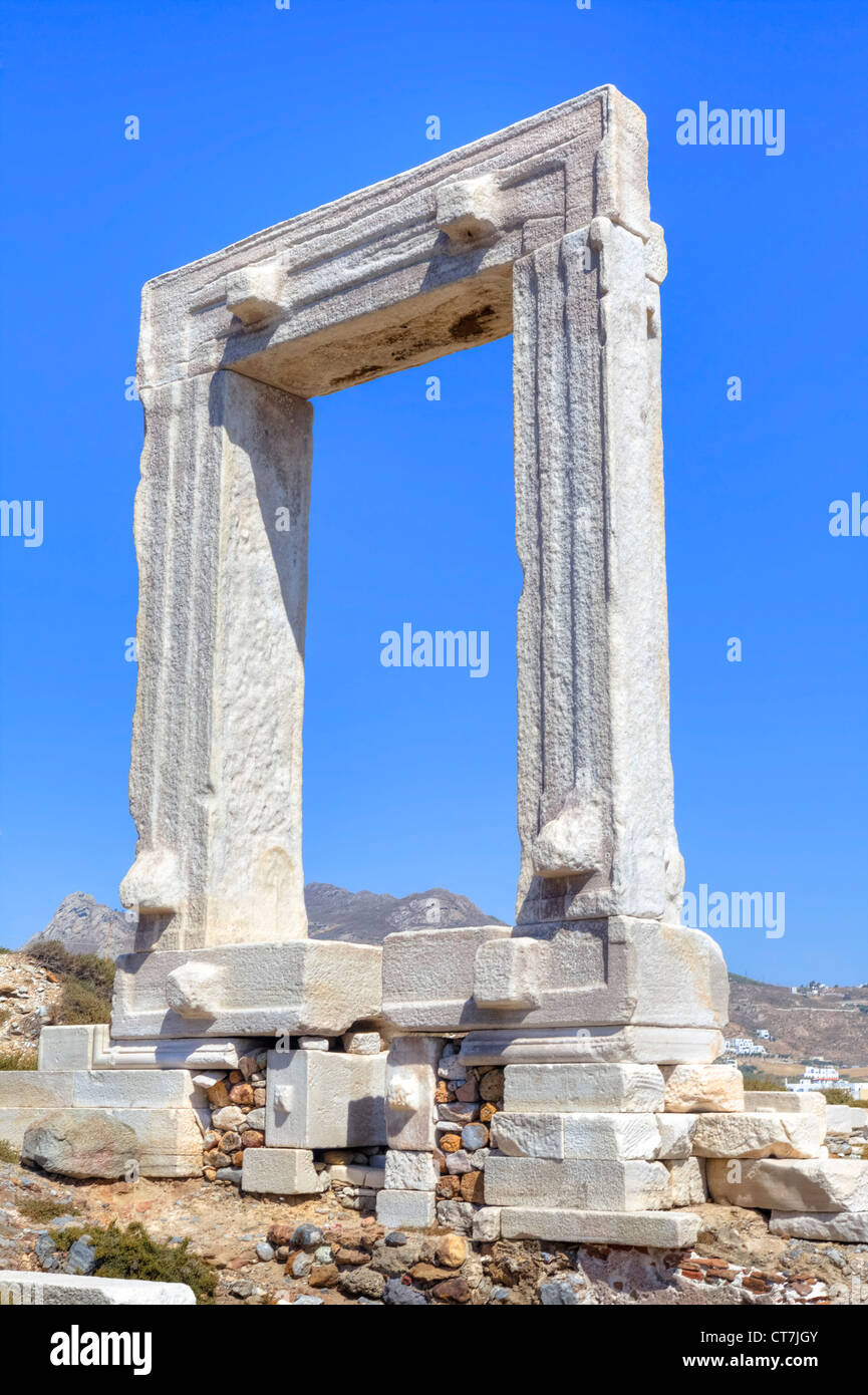 Temple de Naxos, Grèce Banque D'Images