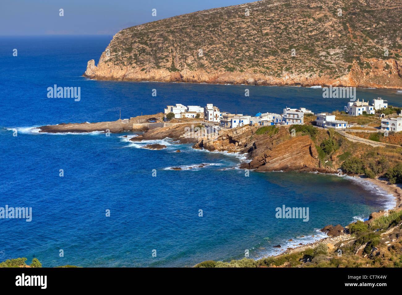 Village de pêcheurs, Apollonas, Naxos, Grèce Banque D'Images