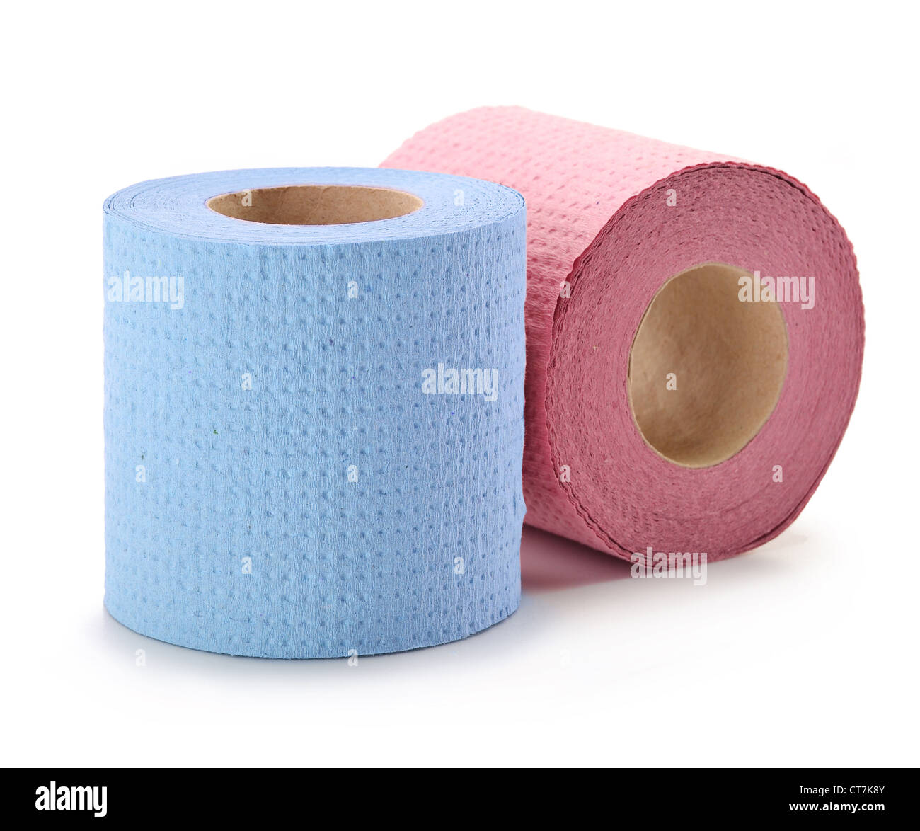 Papier toilette isolated on white Banque D'Images