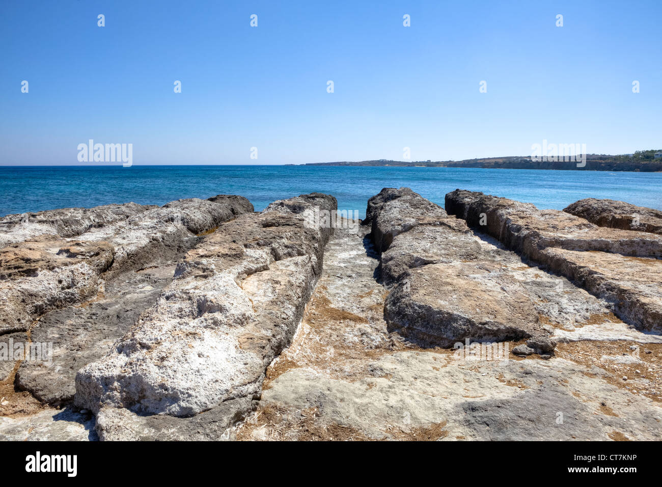 L'ancienne cale sèche à Parikia, Paros, Grèce Banque D'Images