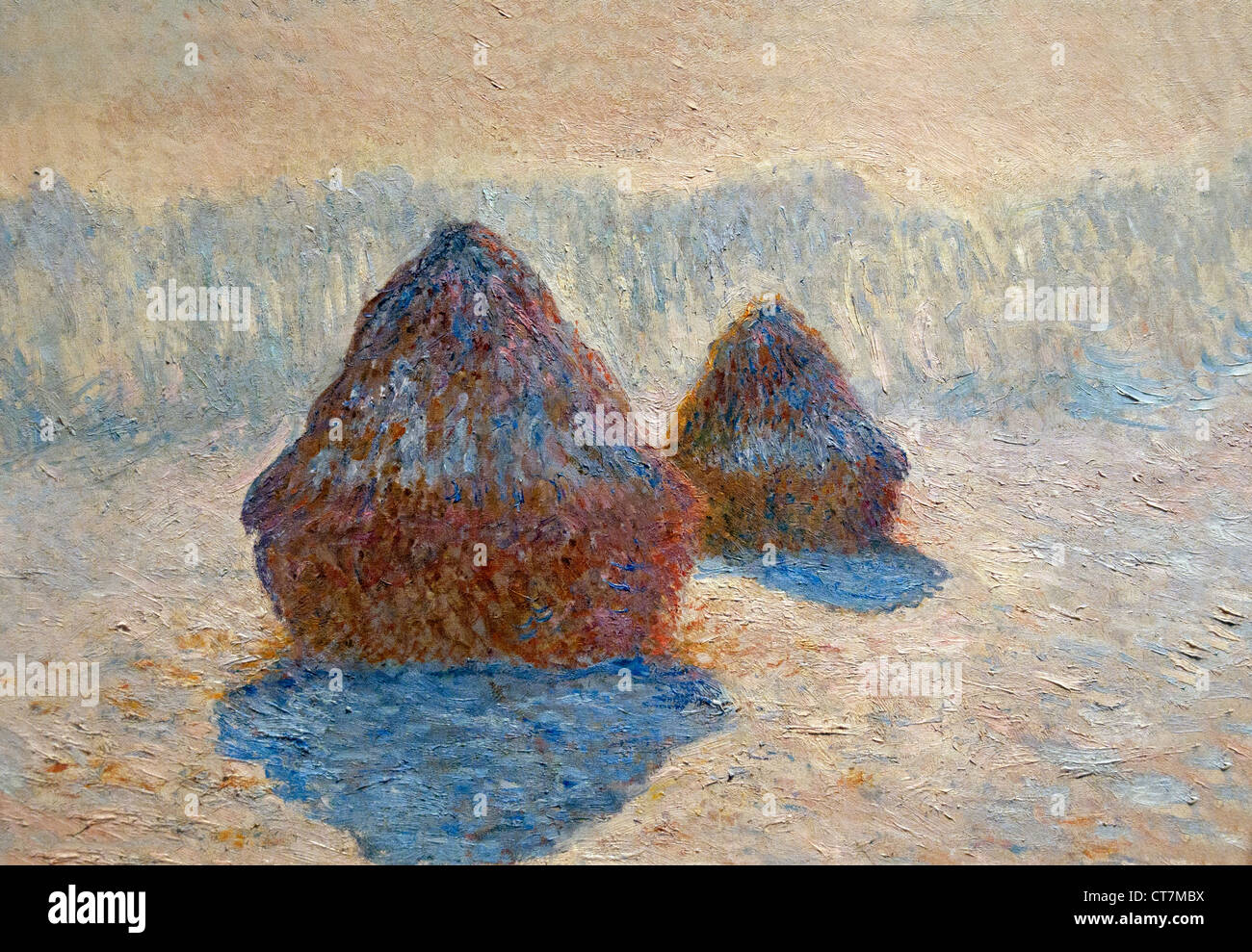 Meules ( Effet de neige et soleil ) 1891 Claude Monet 1840 - 1926 France Banque D'Images