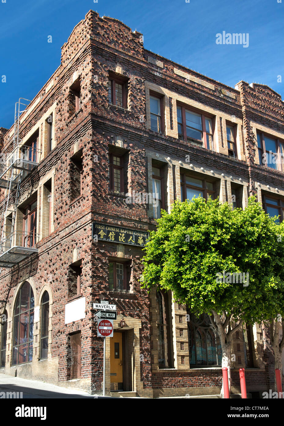 Chinese Baptist Church dans le Chinatown de San Francisco, Californie, USA. Banque D'Images