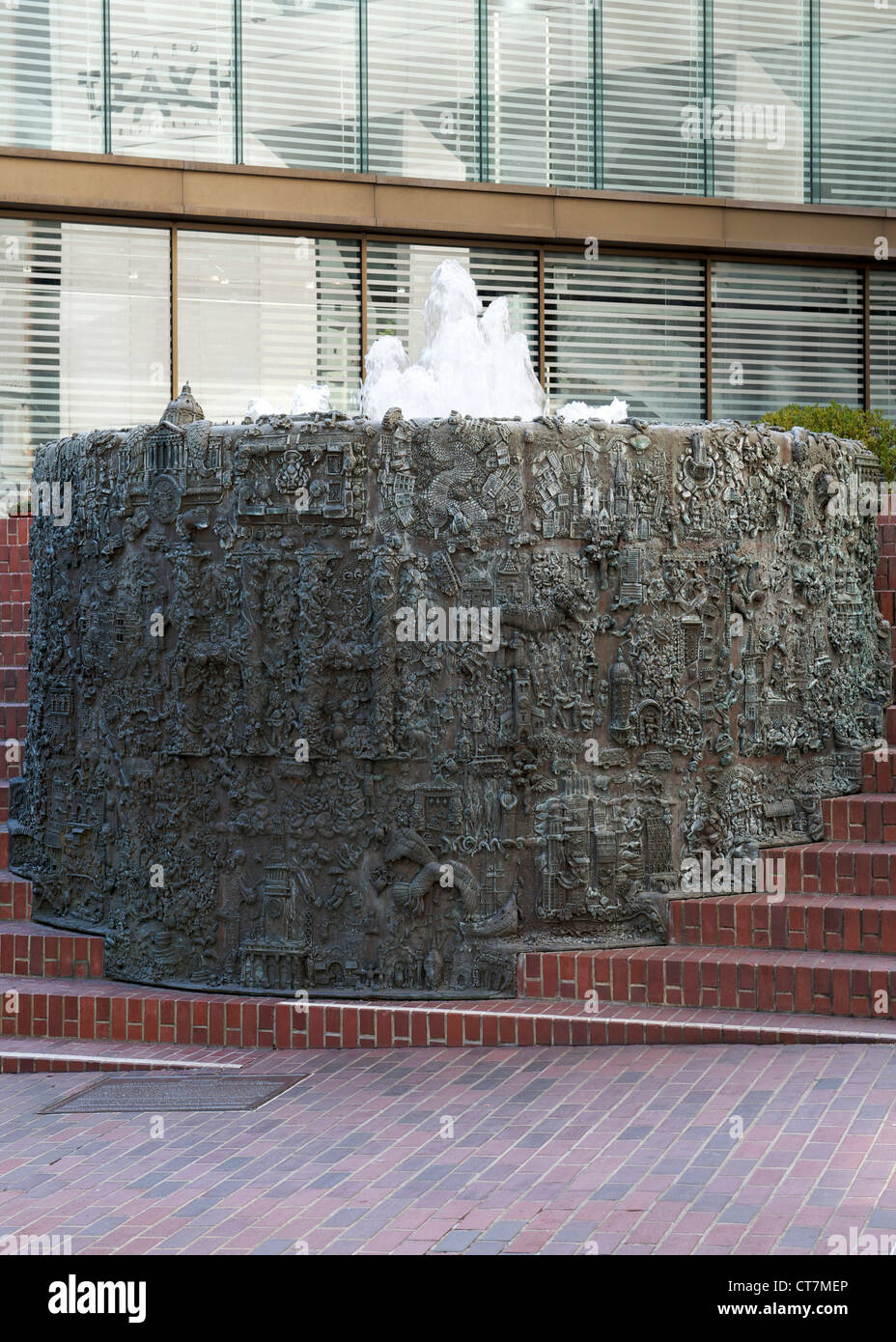 Ruth Asawa's fountain à San Francisco, Californie, USA. Banque D'Images
