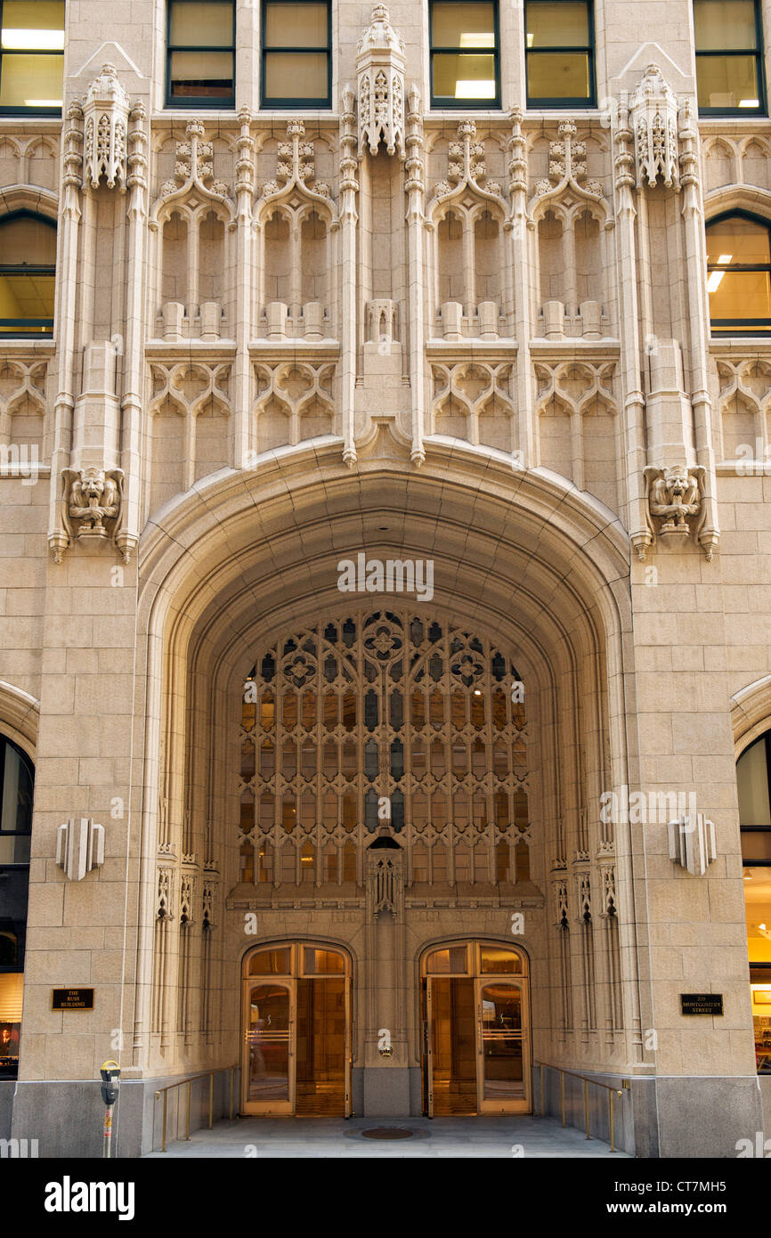 L'entrée de la Russ Building à San Francisco, Californie, USA. Banque D'Images