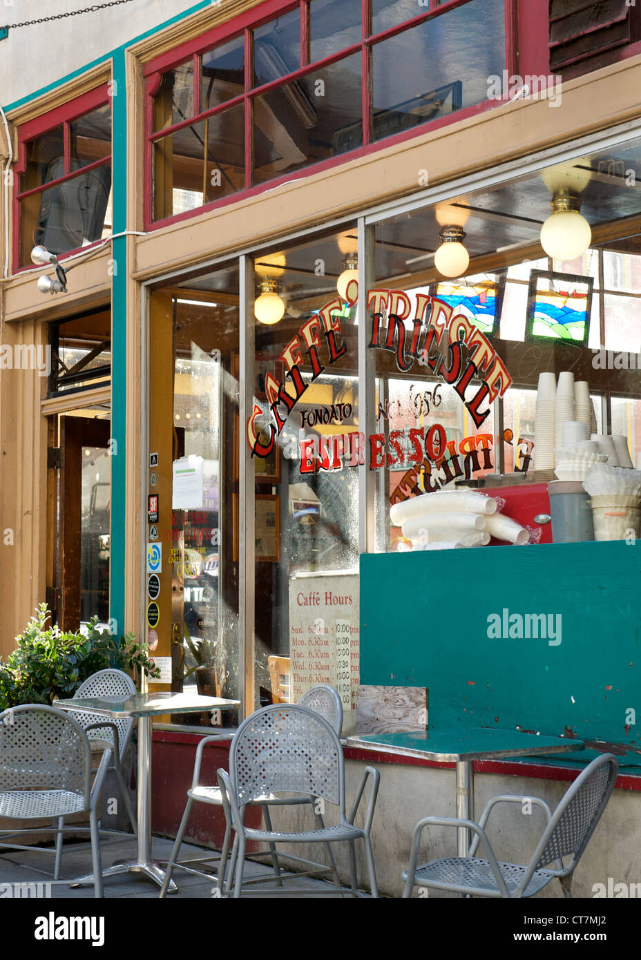 Caffe Trieste à San Francisco, Californie, USA. Banque D'Images