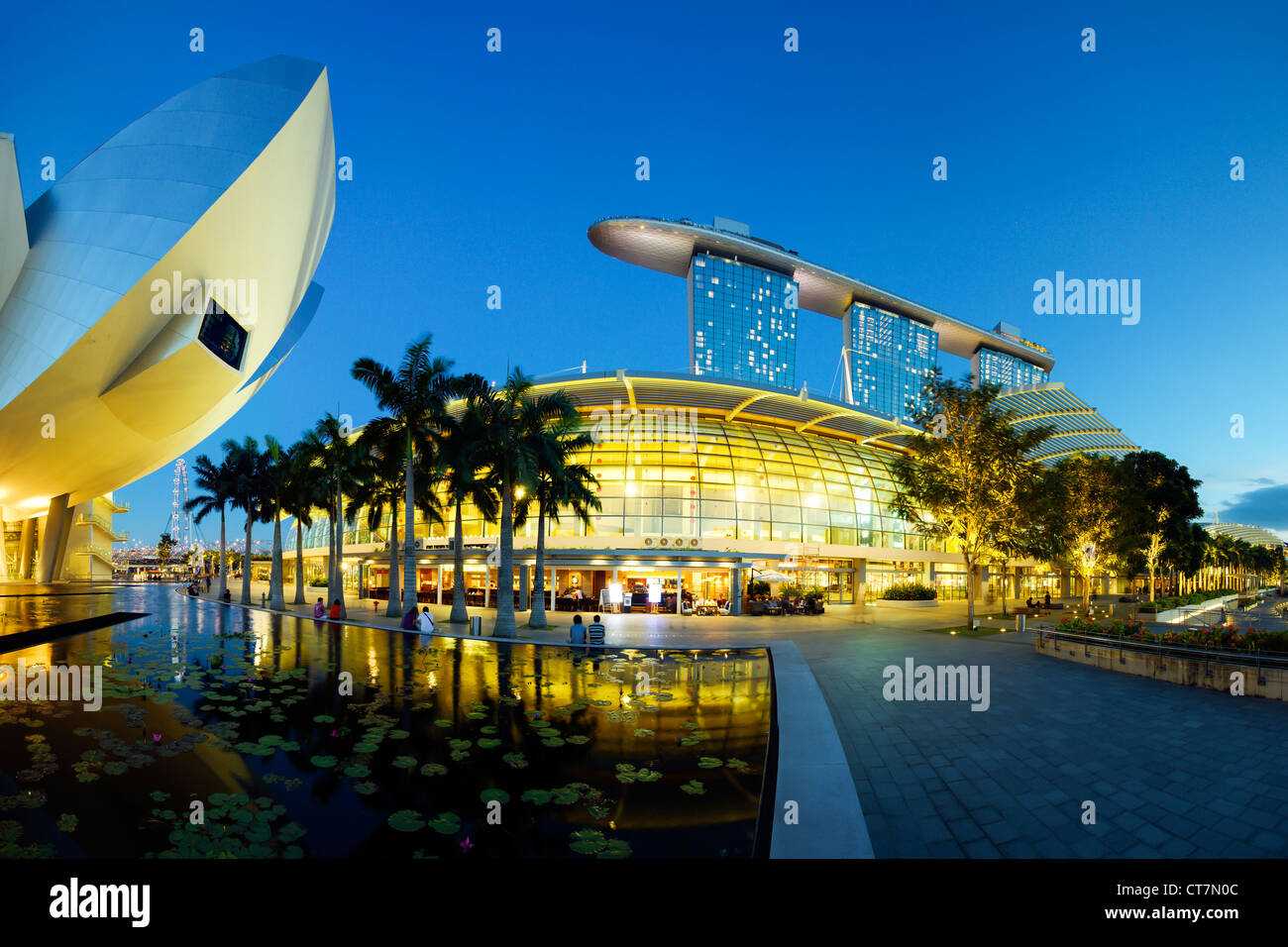 L'Asie du Sud, de Singapour, de l'Art Science Museum et Marina Bay Sands, Marina Bay Banque D'Images