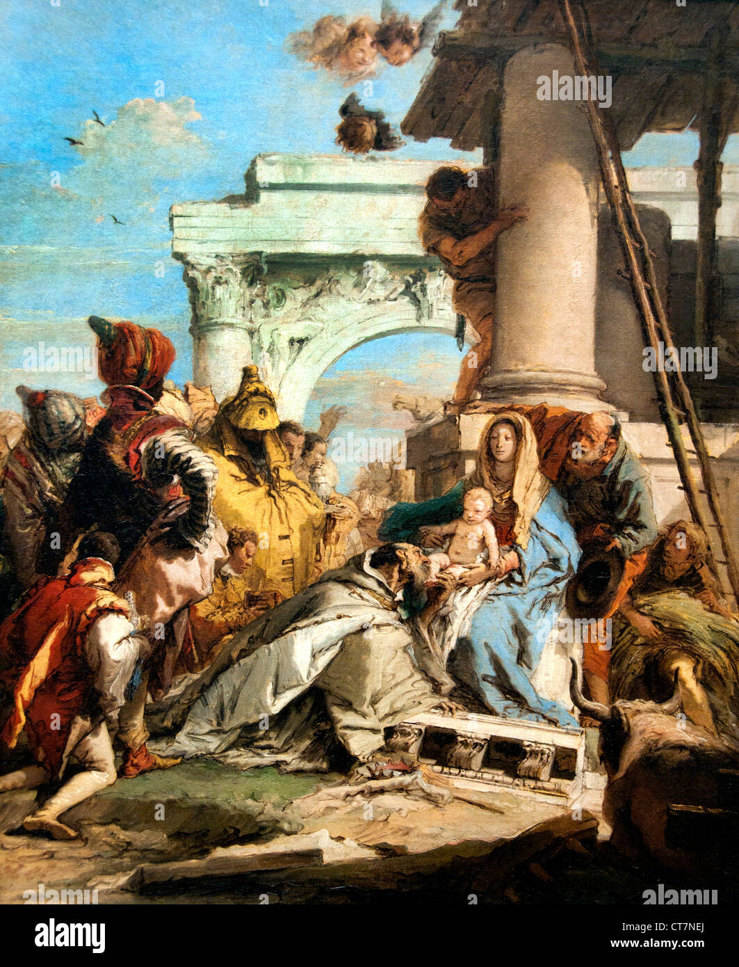 L'Adoration des Mages 1753 Giovanni Domenico Tiepolo Venise italien 1727-1804 Italie Banque D'Images