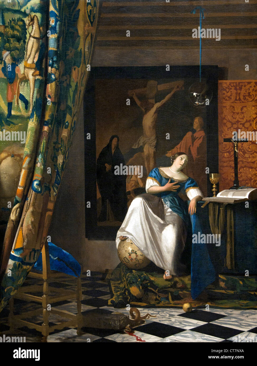 Allégorie de la Foi Catholique 1670 Johannes Vermeer Jan Vermeer 1632 ou 1675 Pays-Bas - néerlandais Banque D'Images
