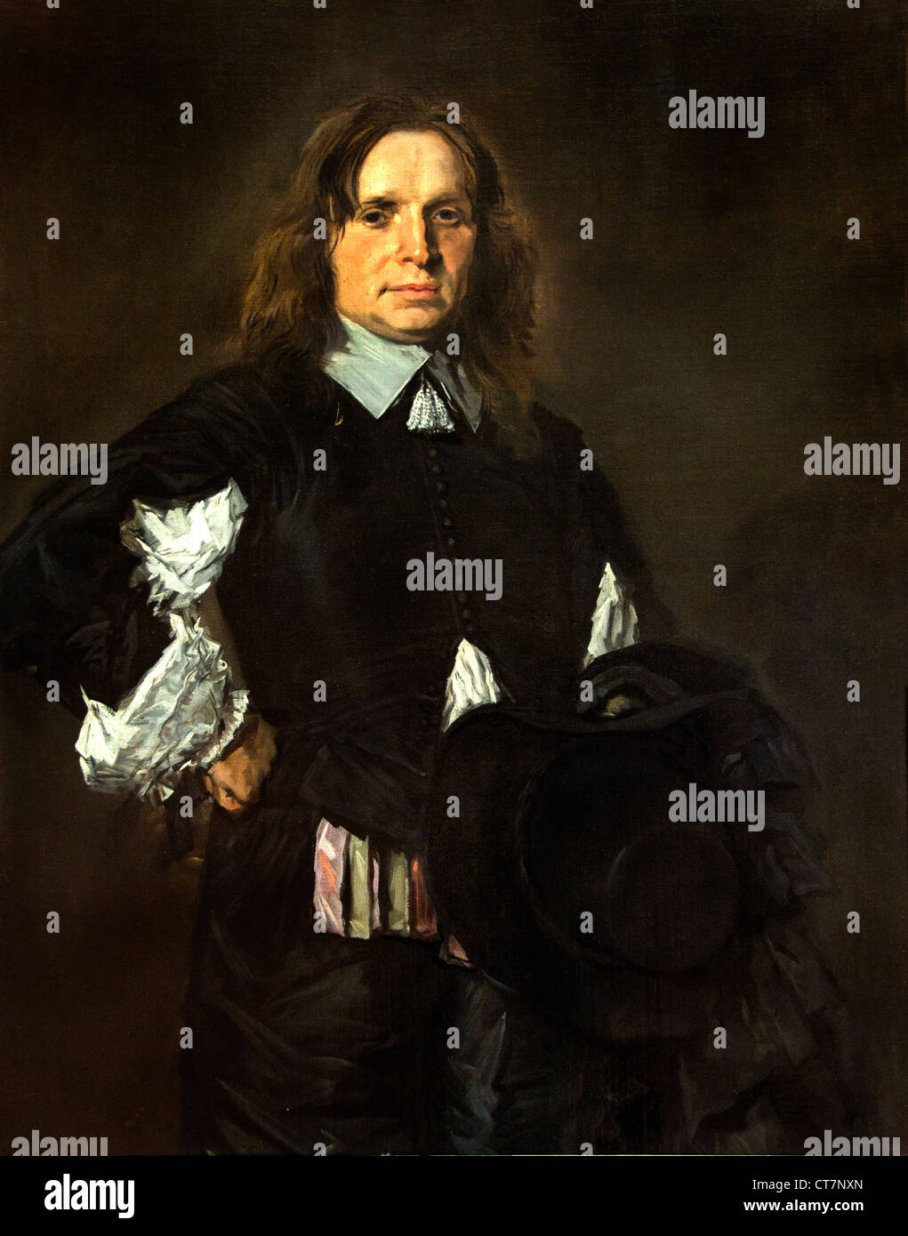 Portrait d'un homme 1650 1582-1666 Pays-Bas néerlandais Frans Hals Banque D'Images