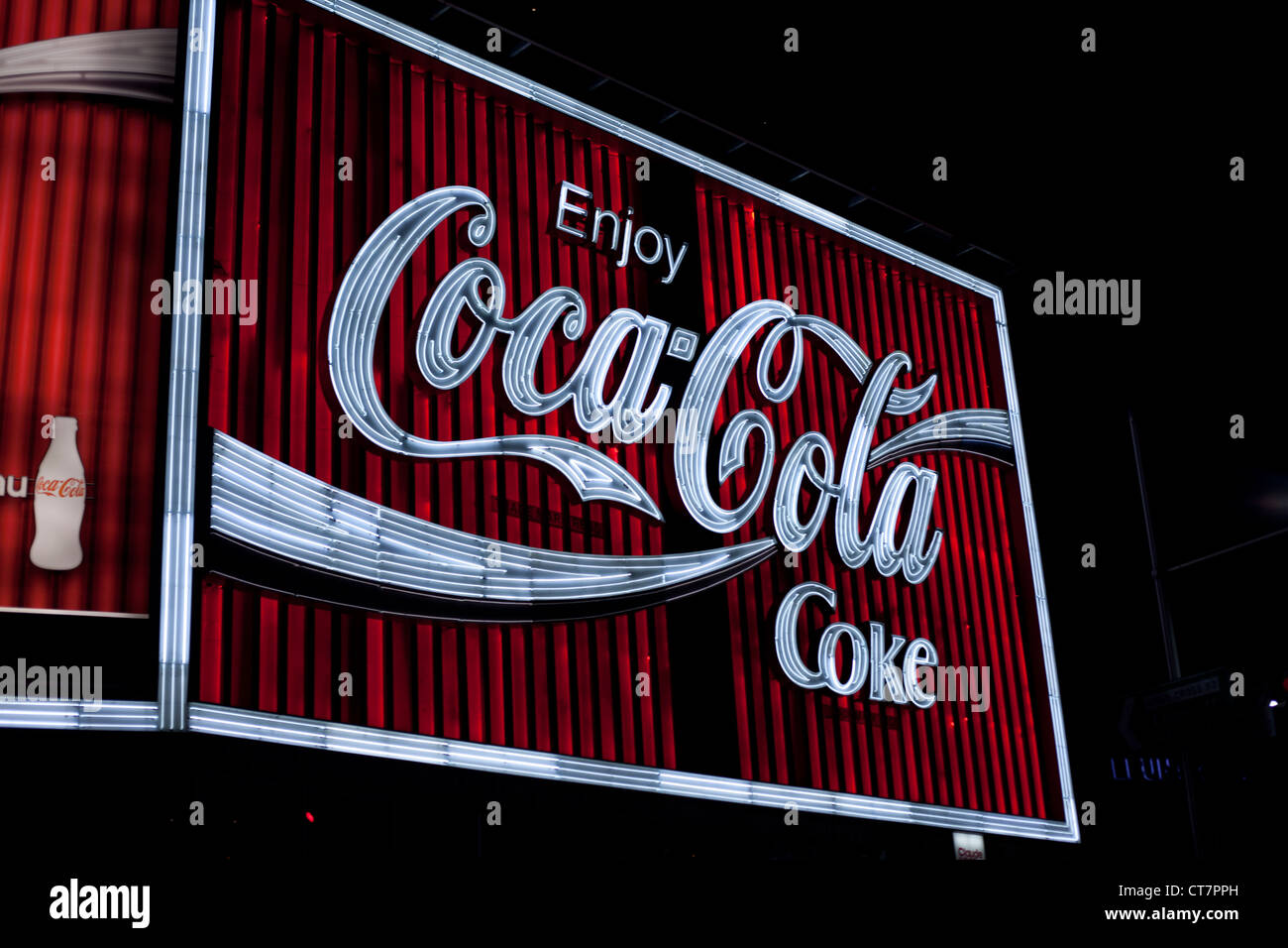 Coca cola neon sign Banque de photographies et d’images à haute