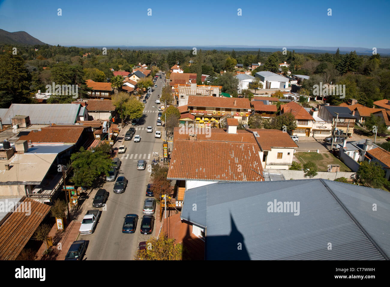 Vue du village de l'horloge Banque D'Images
