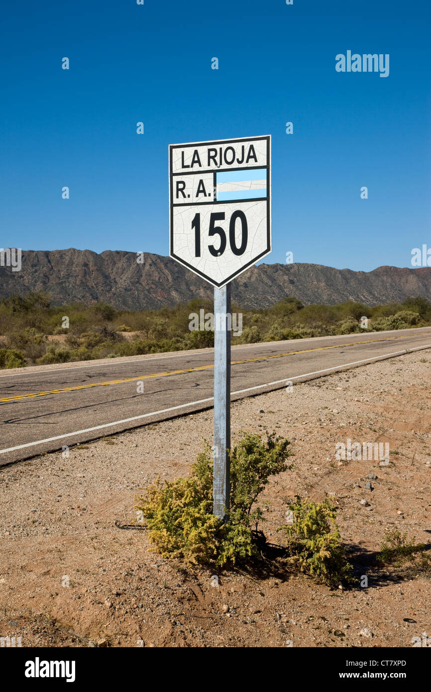 Ruta 150 road sign Banque D'Images
