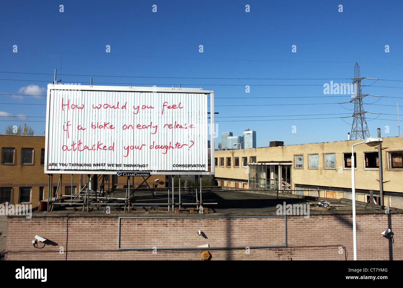 Londres - affiche électorale du Parti conservateur Banque D'Images