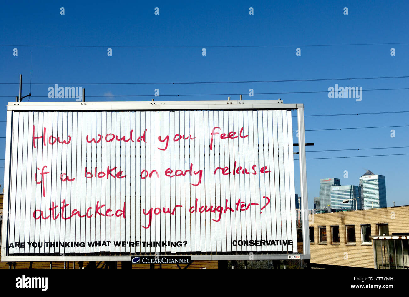 Londres - affiche électorale du Parti conservateur Banque D'Images