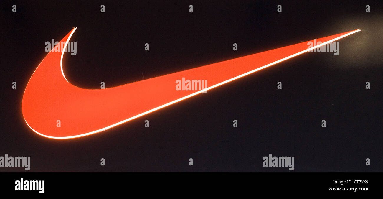 Logo du fabricant d'articles de sport Nike Banque D'Images