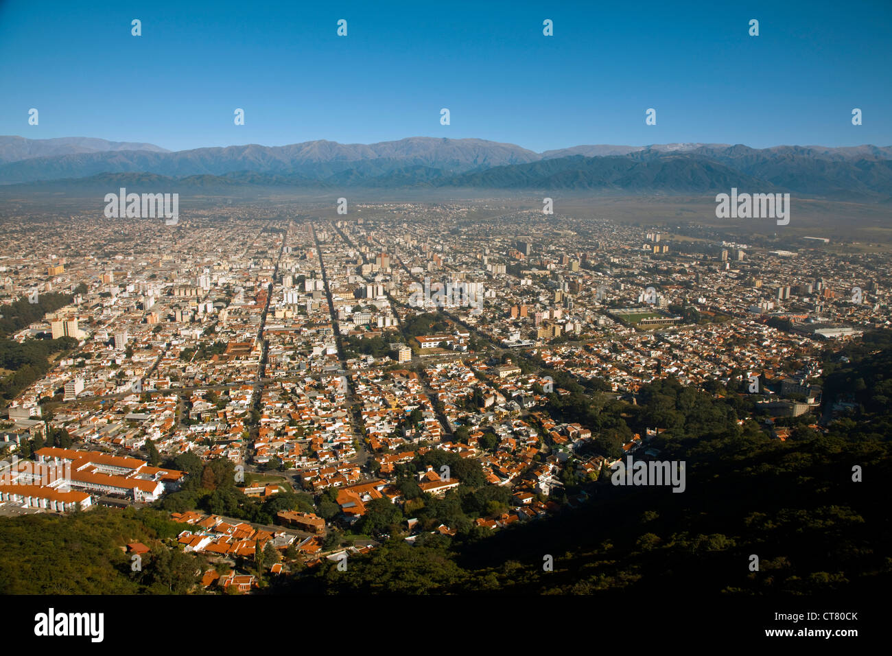 Vue de la ville de Cerro San Bernardo Banque D'Images