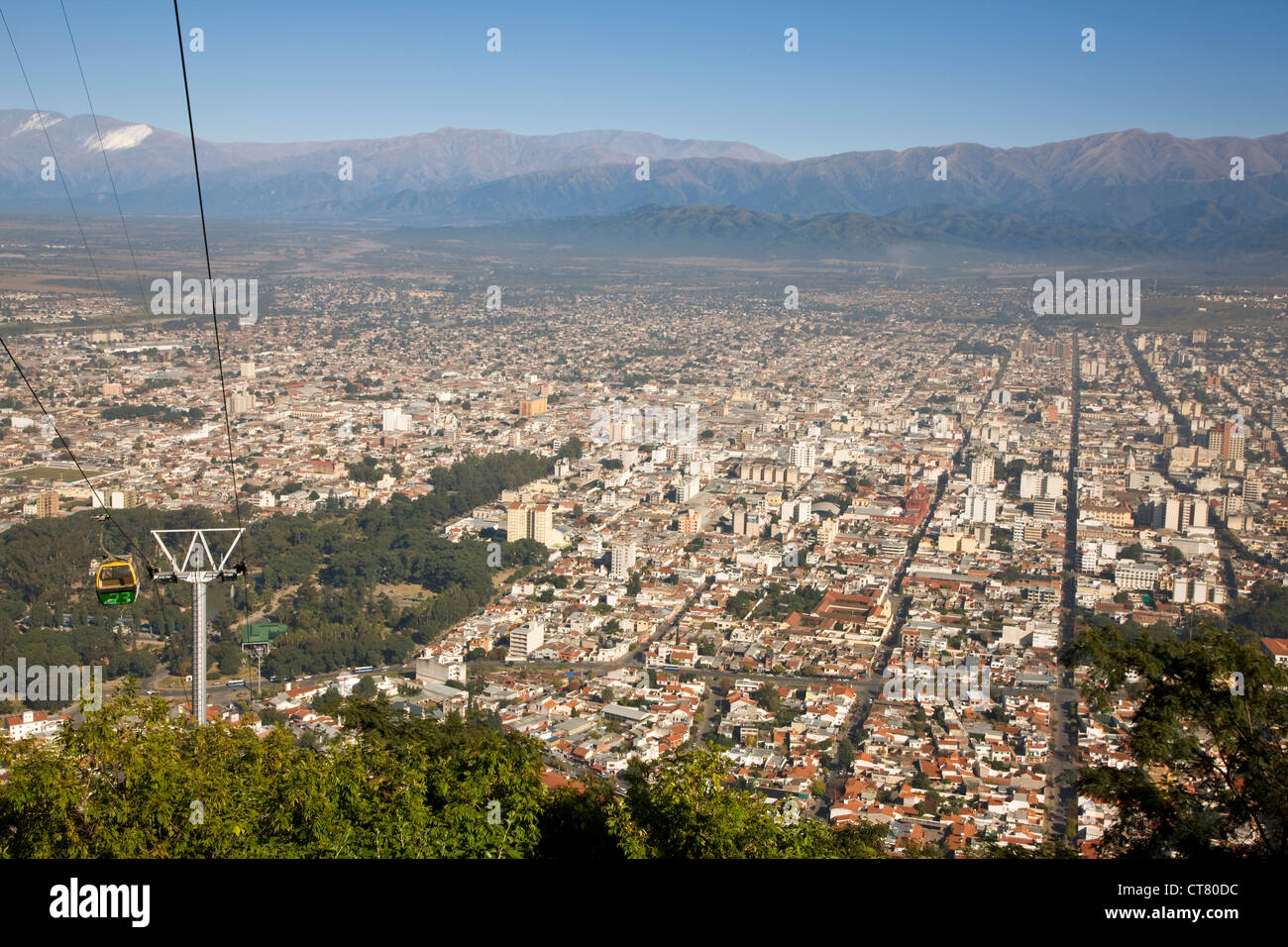 Vue de la ville de Cerro San Bernardo Banque D'Images