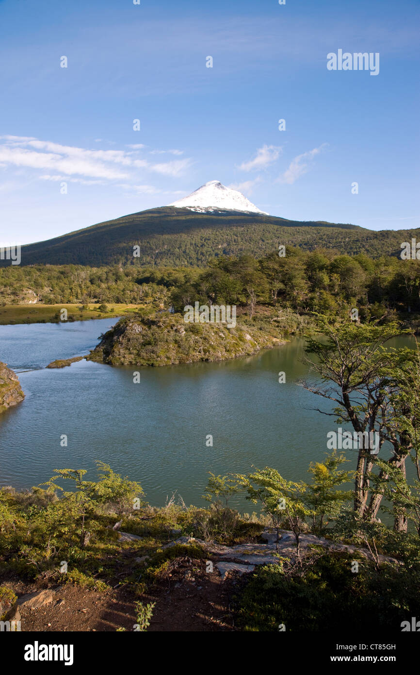 Laguna Verde dans le Parque Nacional Tierra del Fuego Banque D'Images