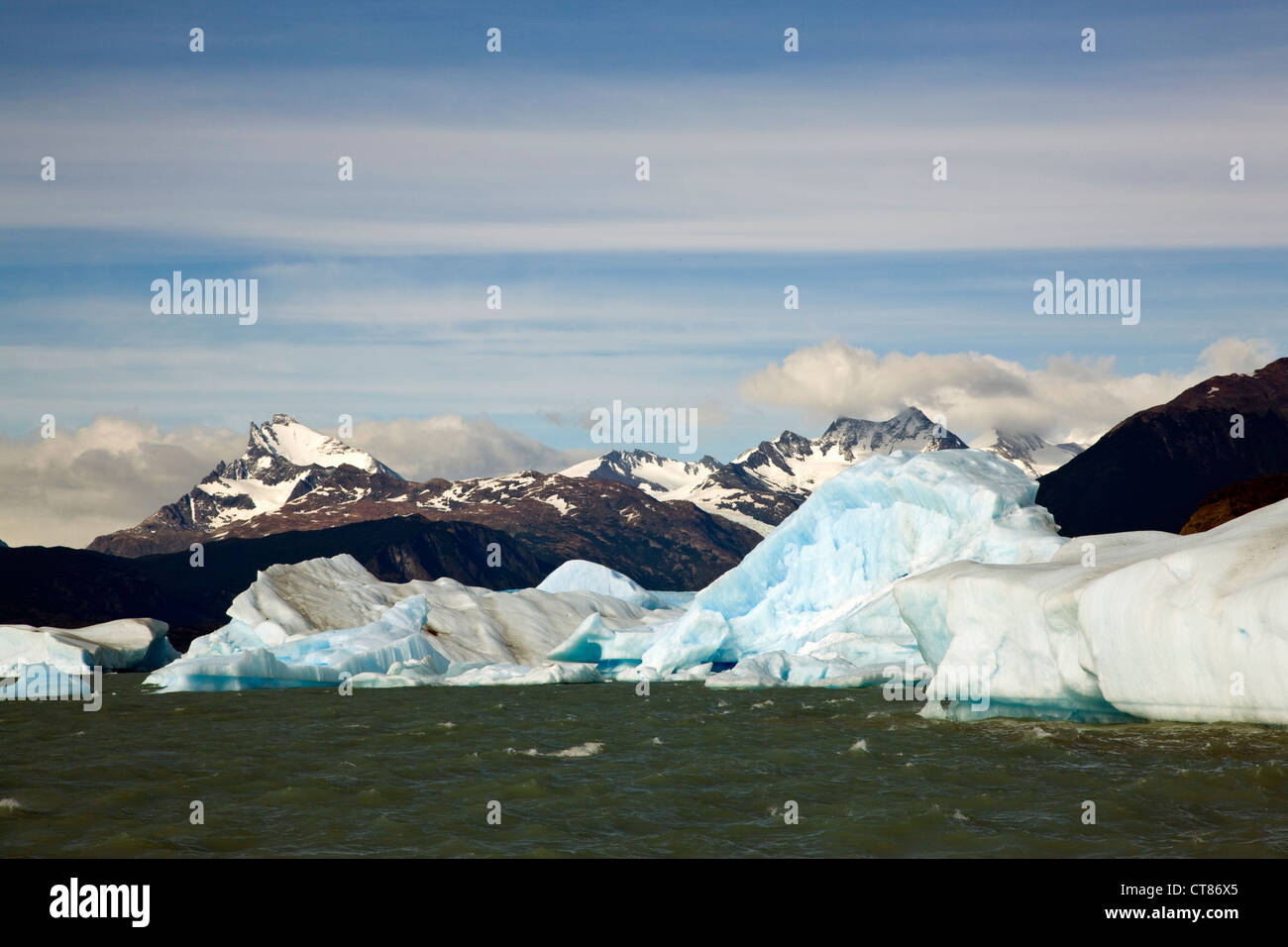 Les icebergs bloquant la Brazo Upsala en Lago Argentino Banque D'Images